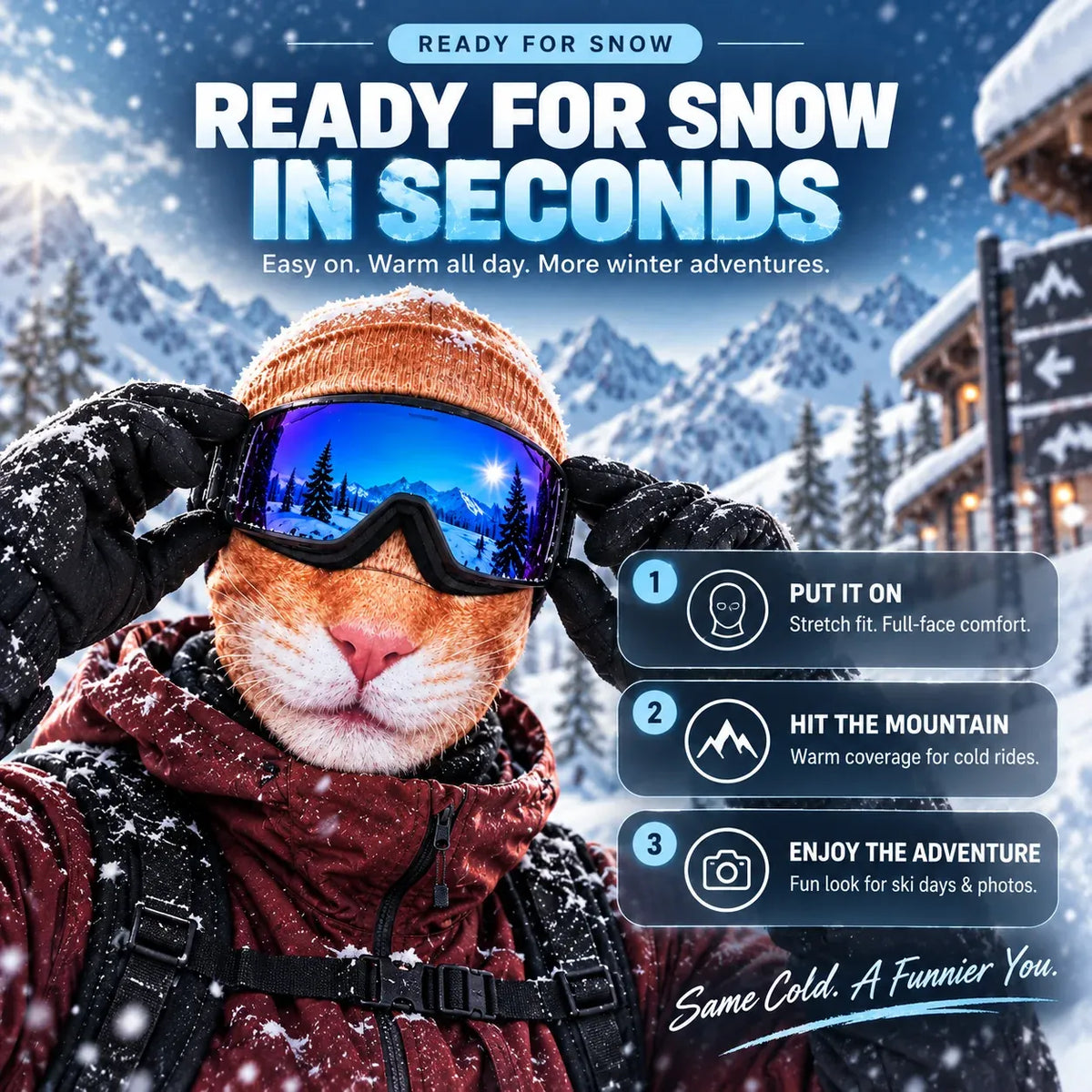 ⏳ 49% OFF –🦊 Funny Animal Face Ski Mask |The Funniest Winter Balaclava Everyone Will Ask About