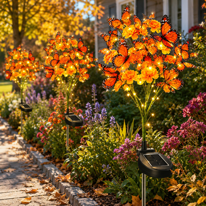 🦋 Solar Butterfly Flower Garden Lights