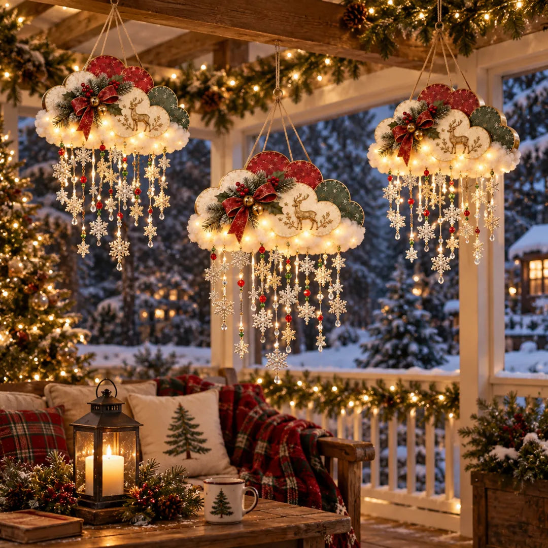 Vintage Lighted Christmas Snowfall Cloud