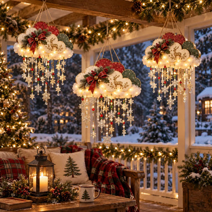 Vintage Lighted Christmas Snowfall Cloud