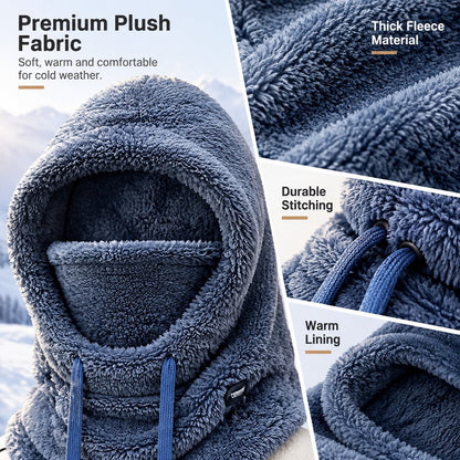 Damen-Fleece-Winterradmaske und -mütze mit Kapuze für kaltes Wetter (Modelljahr 2026)
