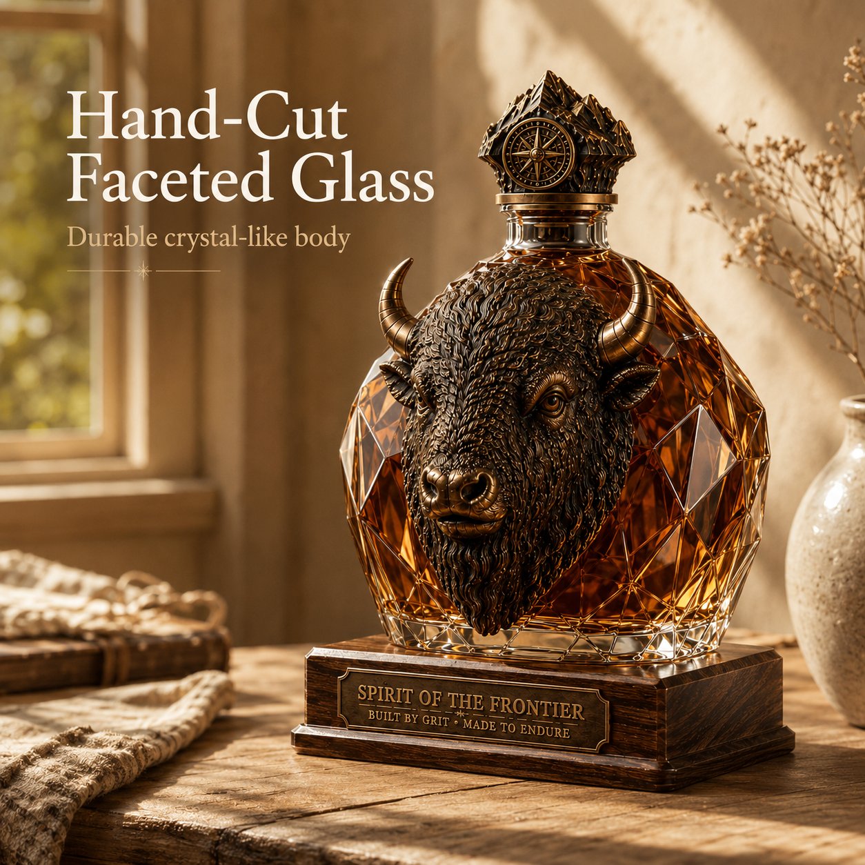 🥃 American Bison Frontier Legacy Whiskey Bottle