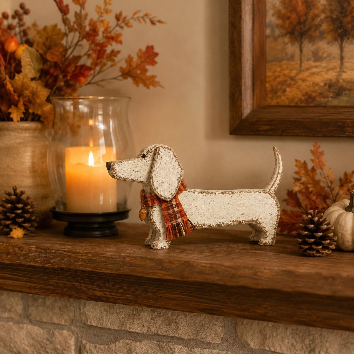 Autumn Dachshund Wooden Decor