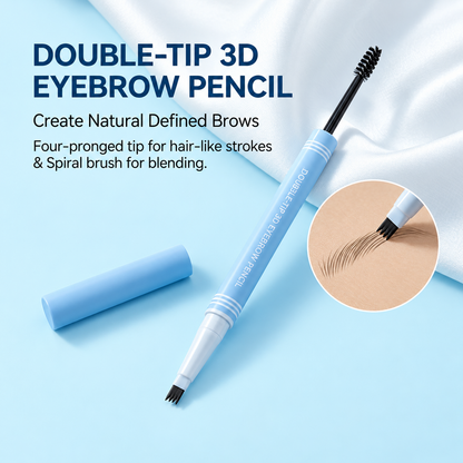 2-in-1 Waterproof Micro-Fork Eyebrow Pen-Tinted Gel Cosmetic🖌️