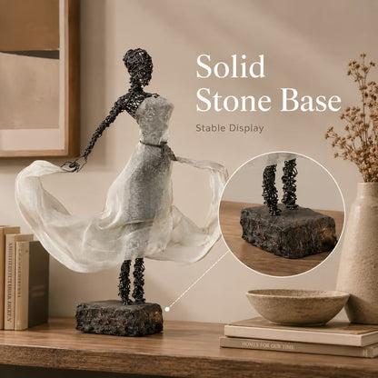 ✨Wire Female Ballet Sculpture | Unique Handcrafted Art Ornament, Elegant Decor for Living Room & Art Lovers