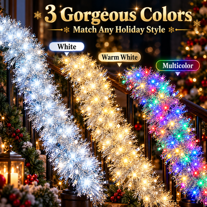 🎅 LED Christmas Tinsel Strand – Bright, Flexible & Festive