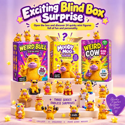 🐮 Crazy Cow Blind Box Figures
