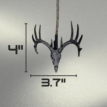 🦌💀 Wild Trail Deer Skull Mirror Charm – 3D Rustic Hanging Truck & Car Decor, Unique Gifts for Hunters & Outdoor Lovers 🎁