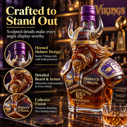 'God of War of the North' 3D Bust-Shaped Whiskey Bottle