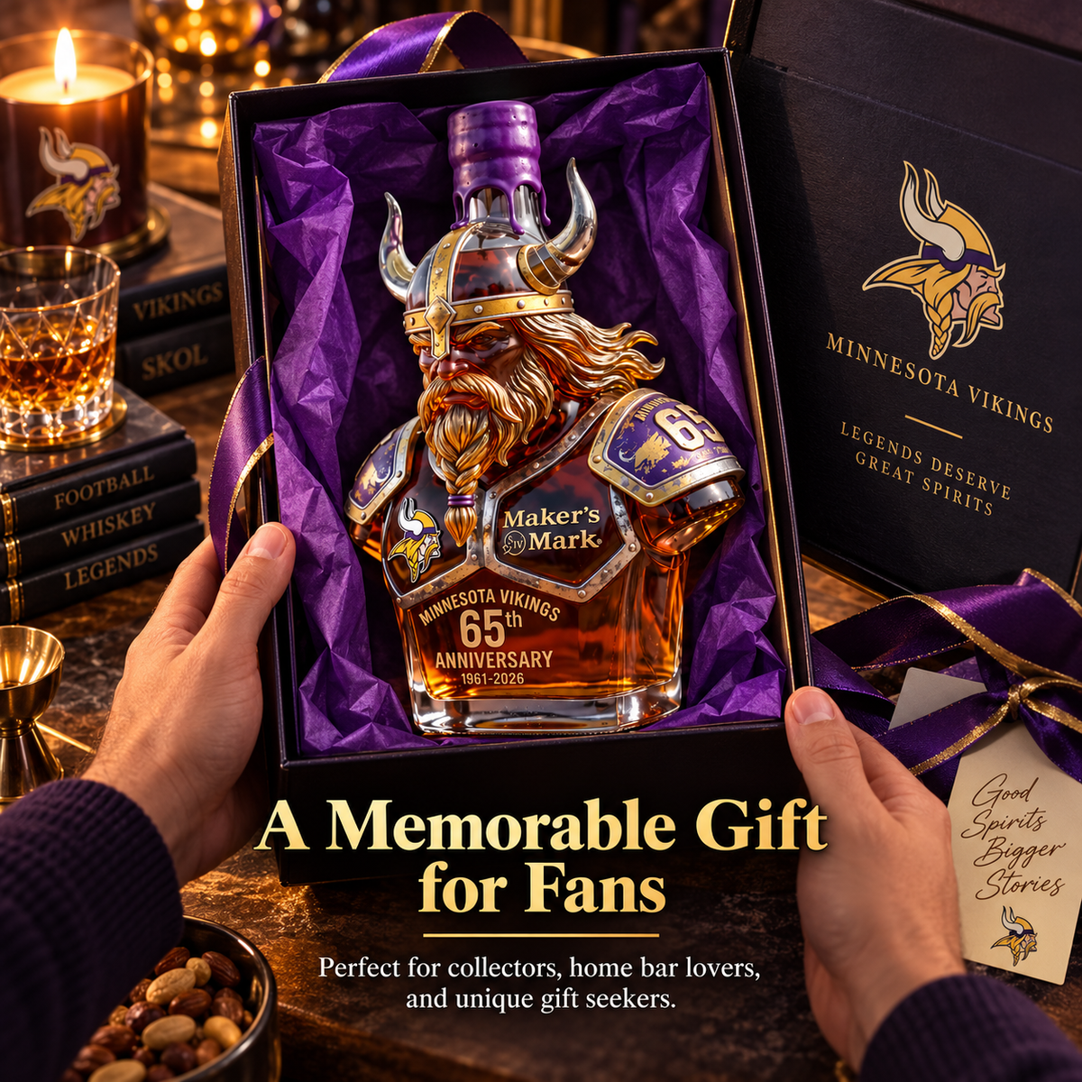 'God of War of the North' 3D Bust-Shaped Whiskey Bottle
