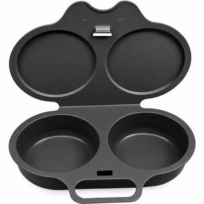 BPA-Free Microwave 2-Cup Egg Steamer Mold (Dark Gray) – Non-Stick Quick Prep Egg Cooker