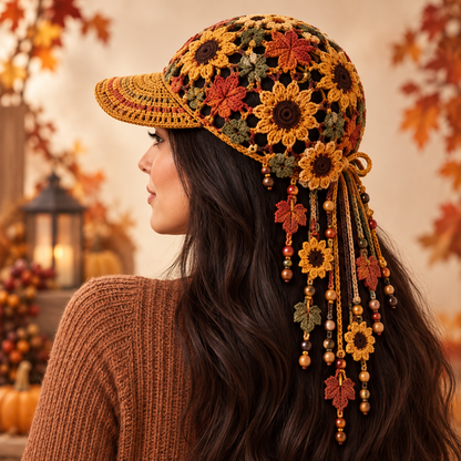 🔥Last Day 49% OFF 🌻Women’s Handmade Crochet Sunflower Baseball Cap