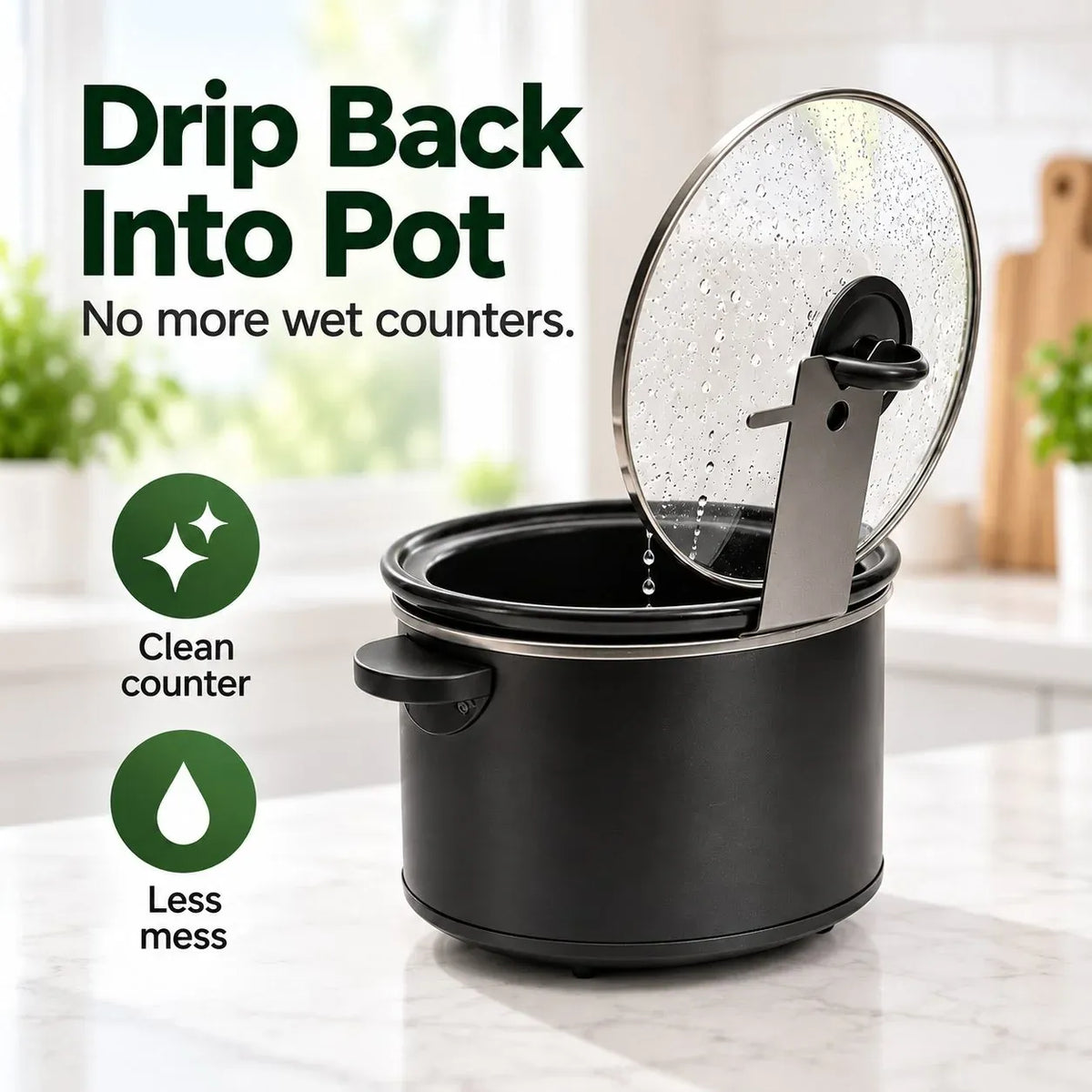 Multifunctional Pot Lid & Utensil Stand | Upright Lid Holder with Anti-Slip Base for Cleaner, Less-Cluttered Cooking
