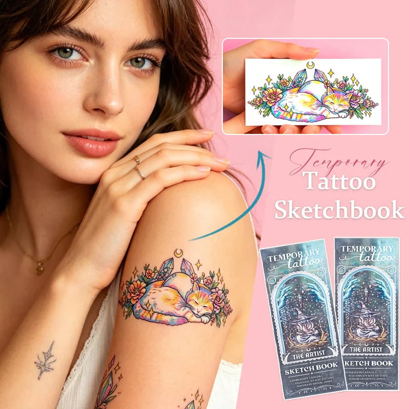 ✨Last Day 49% OFF🎨Temporary Tattoo Sketchbook – Tattoo Design Drawing Book