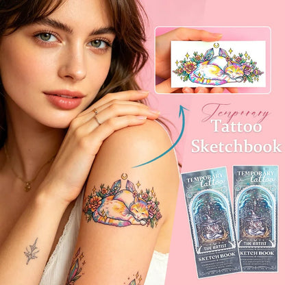 ✨Last Day 49% OFF🎨Temporary Tattoo Sketchbook – Tattoo Design Drawing Book
