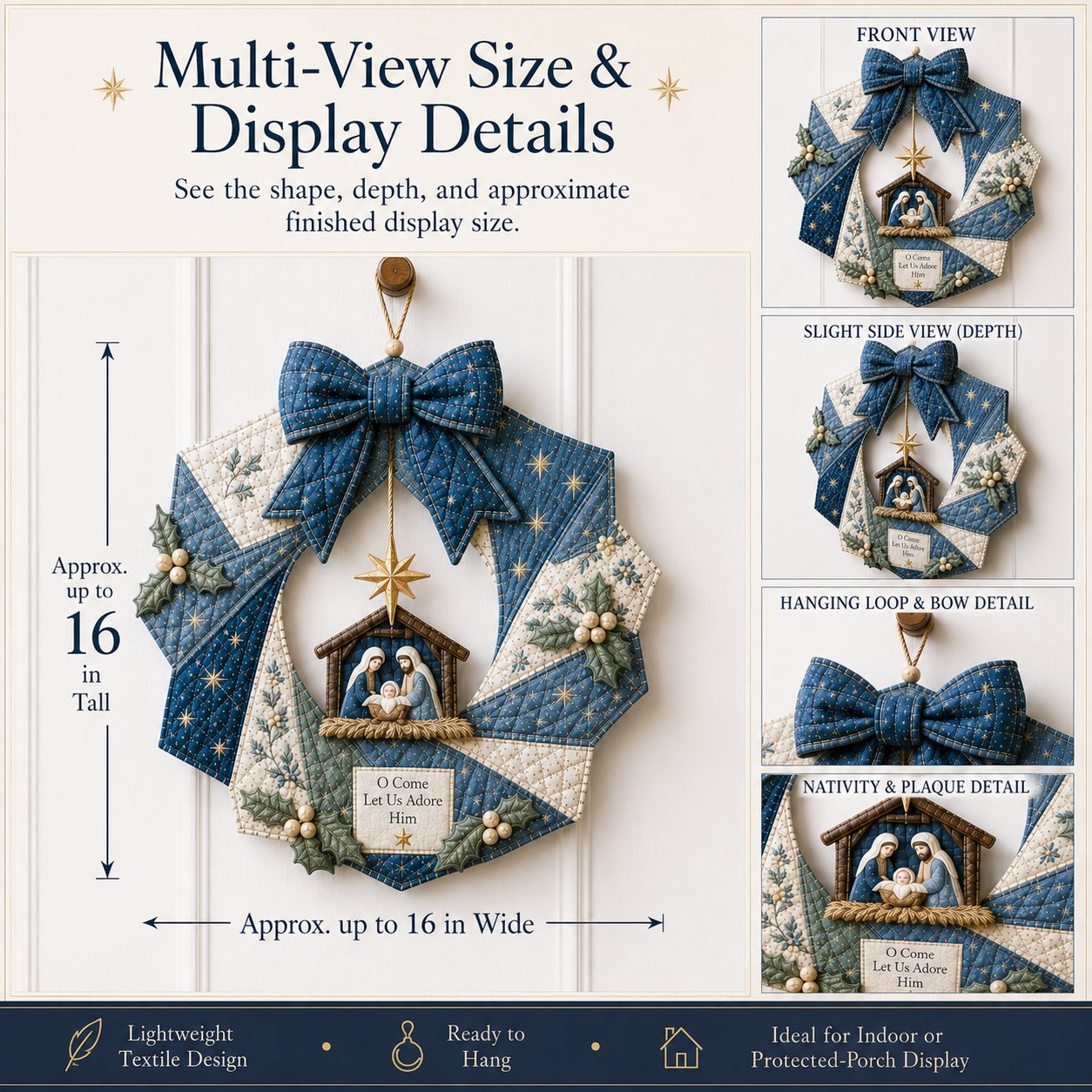 🎄 Christmas Fabric Wreath DIY Kit