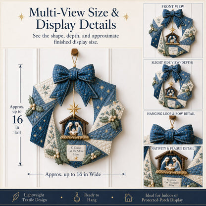 🎄 Christmas Fabric Wreath DIY Kit