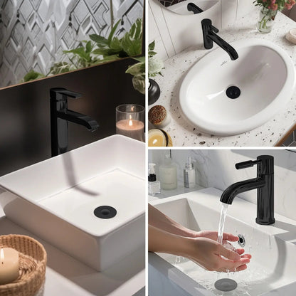 3-in-1 Universal Pop-Up Bathroom Sink Drain Strainer