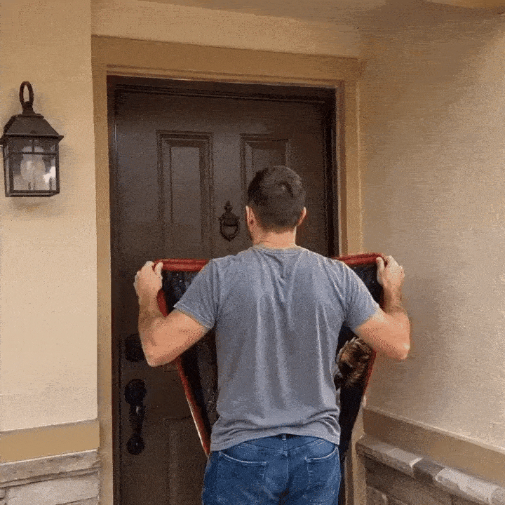 Second animated fit demo of Christmas door decoration