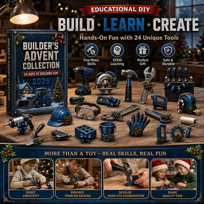 Construction Crew Tools Advent Calendar 2026 - 24-Day Festive Countdown, Acrylic Charms Blind Box