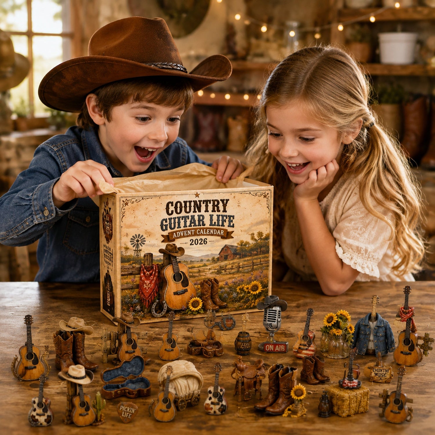 Country Guitar Life Advent Calendar Christmas gift