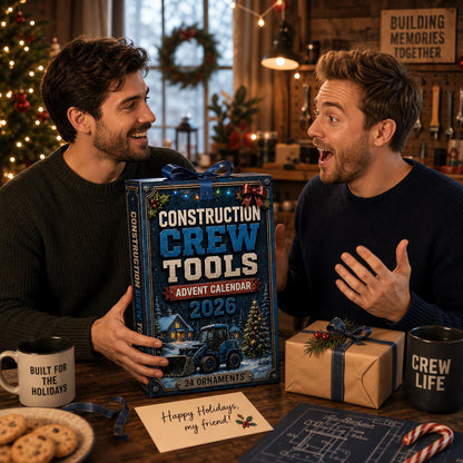 Construction Crew Tools Advent Calendar 2026 - 24-Day Festive Countdown, Acrylic Charms Blind Box