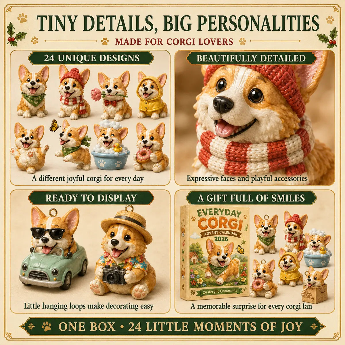 Detailed features and different Everyday Corgi styles