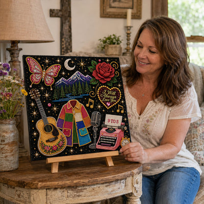 🎁🎤 Premium 3D Pearl Dolly Country Music Tribute Art Kit 💎✨