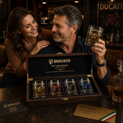 🍺Ducati 100th Anniversary Whiskey Glass