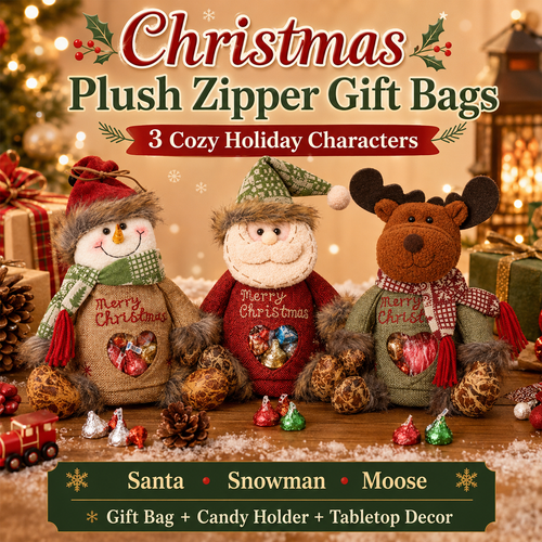 🎉 Last Day Promotion 50% OFF 🎉Christmas Gift Bags Zipper Design