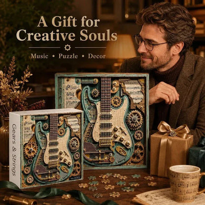⏰LAST DAY 50% OFF 🧩Creative Steampunk Guitar 3D Puzzle
