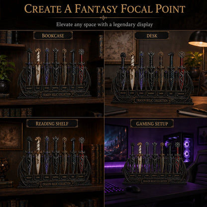 Dragon Relic Collection – 7-Piece Fantasy Dagger Display Set