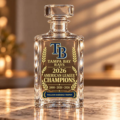 Tampa Bay Rays 2026 American League Champions Collectible Decanter – 2008 · 2020 · 2026