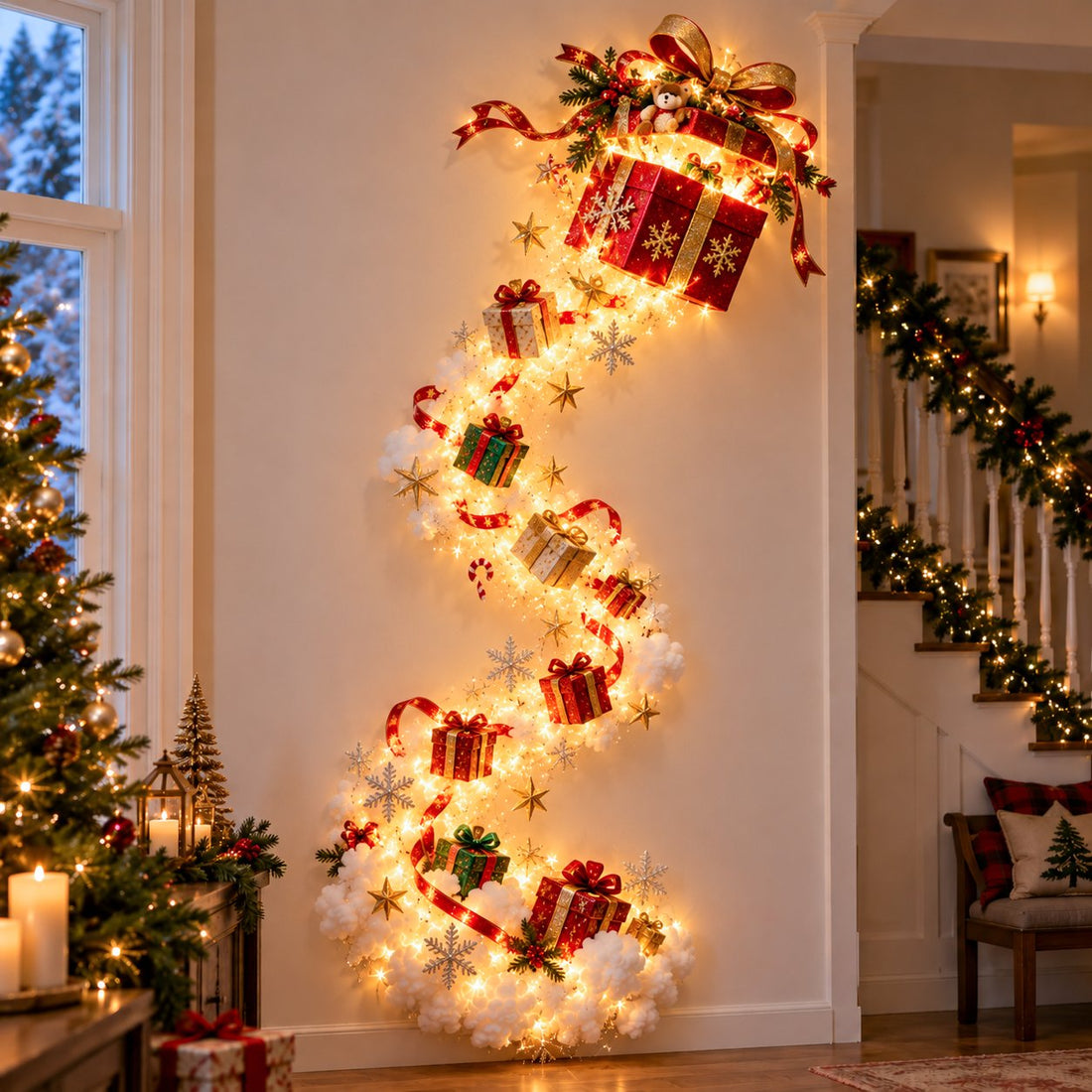 Christmas wall decoration character detail