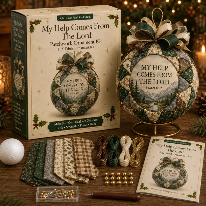 ❤️Beginner-Friendly🎄Christmas Faith Patchwork Ornament DIY Kit