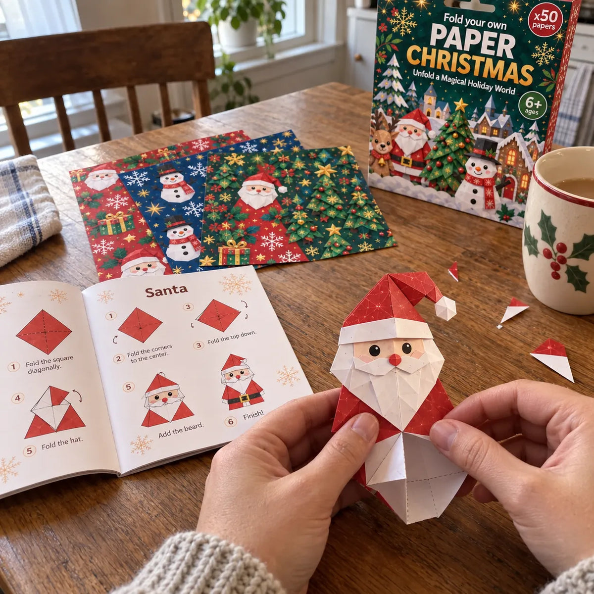 🎄✨ Create Your Own Christmas Magic – Easy 3D Layered Paper Craft Kit for Beginners