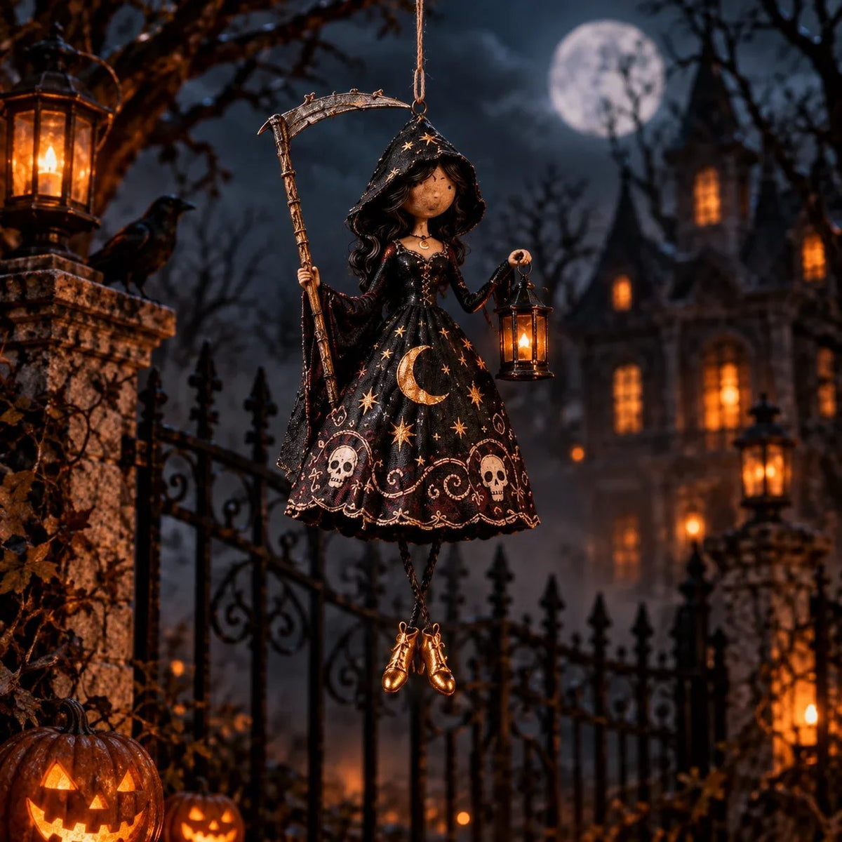 🎃Midnight Ladies – Gothic Halloween Hanging Decor🖤