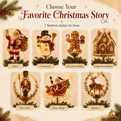 ⏳ Last Day 49% OFF – 🎅  Lighted Christmas Tree Topper Collection | 7 Festive Character Designs To Transform Your Tree Into A Holiday Showpiece ✨