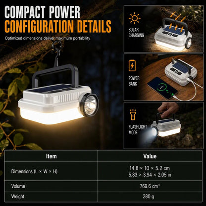 🏕️ LIMITED‑TIME! ☀️ Solar Rechargeable LED Camping Lantern – Weatherproof, Portable, Multi‑Use ✨