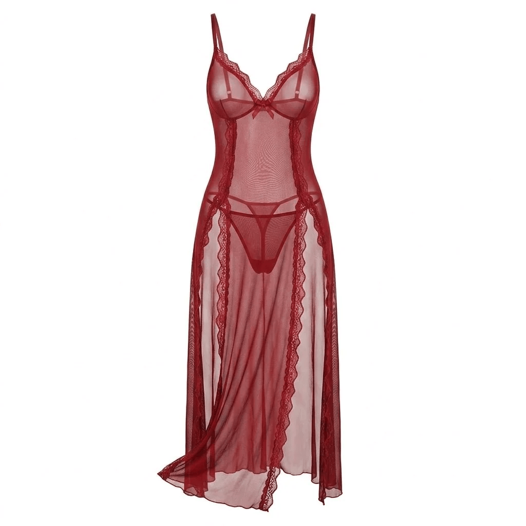 Sheer Floral Rose Print Maxi Dress