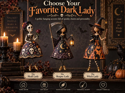 🎃Midnight Ladies – Gothic Halloween Hanging Decor🖤