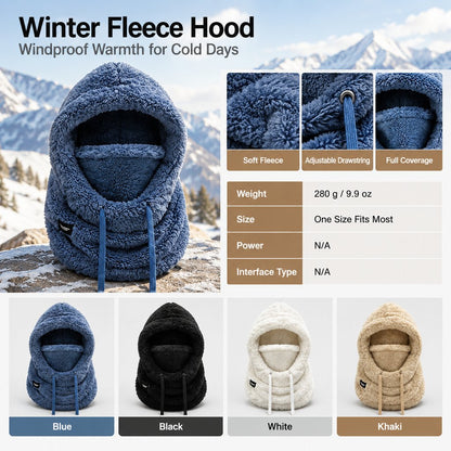 Damen-Fleece-Winterradmaske und -mütze mit Kapuze für kaltes Wetter (Modelljahr 2026)