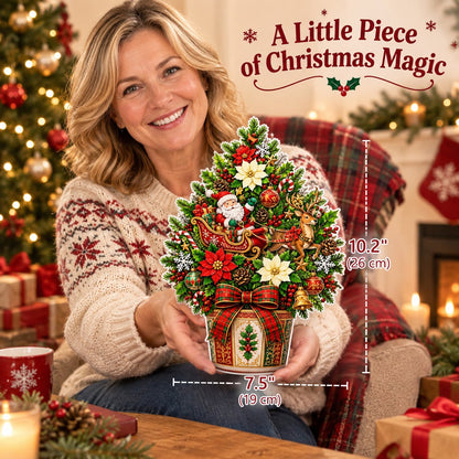 🌲 Pop-Up Christmas Tree Card ✨ Turns Into Freestanding Festive Table Decor
