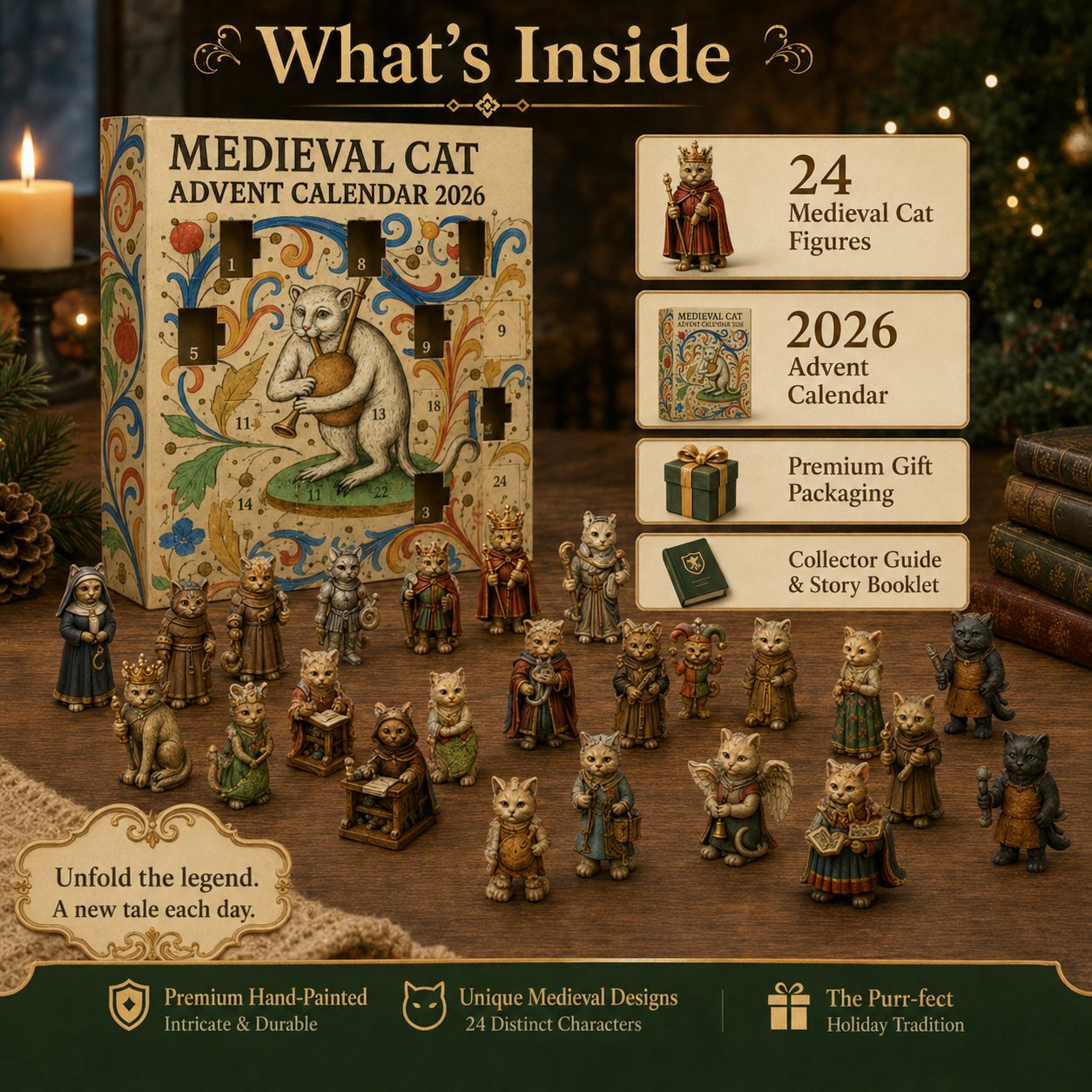 🐱🏰 Medieval Cat Advent Calendar 2026 – 24 Days of Hilarious Medieval Cat Collectibles 🎄✨