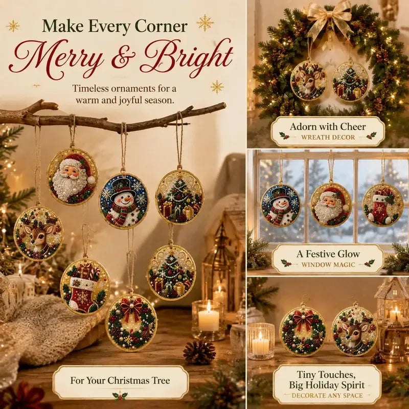 🔥LAST DAY 50% OFF - 🎄6-Piece Christmas DIY Diamond Painting Ornament Set