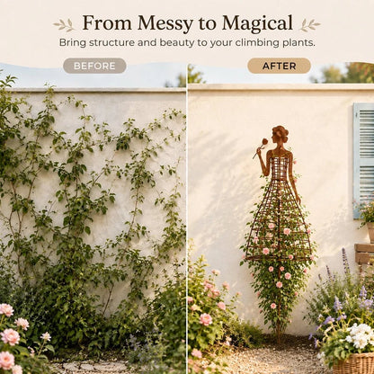 🌹💃Rust-Style Female Dress Plant Climbing Trellis - Outdoor Garden Decor(📦Buy 2 Free Shipping)