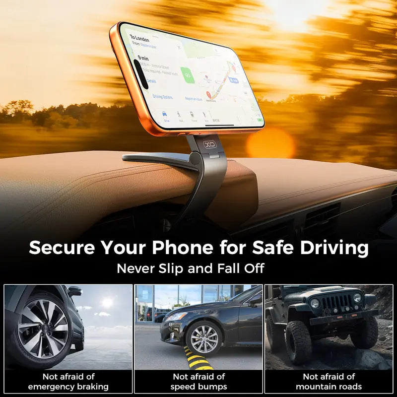 Strong Magnetic Car Phone Mount – 360° Adjustable Dashboard & Windshield Holder
