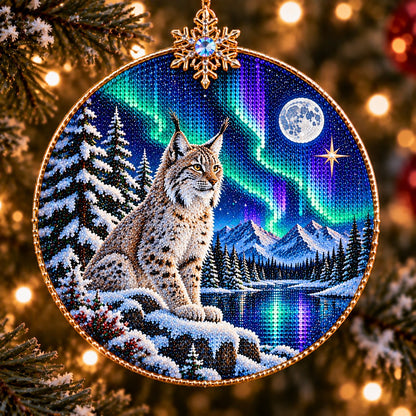🌌 14-Day Aurora Diamond Painting Advent Calendar – DIY Wooden Christmas Ornament Kit