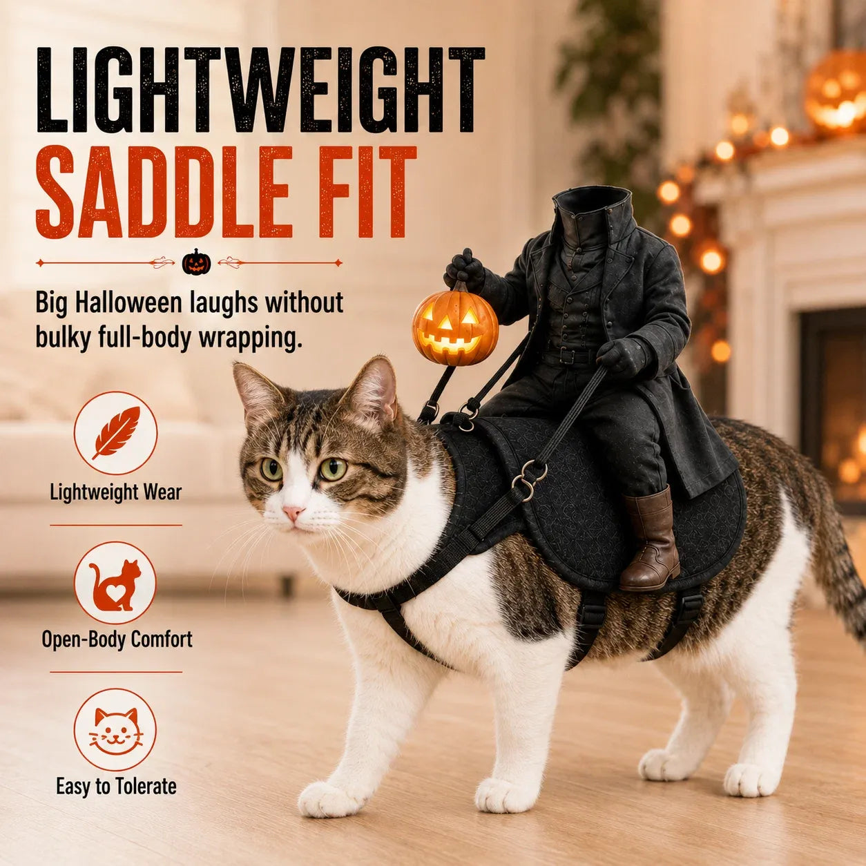 🎃 Funny Headless Horseman Halloween Pet Costume