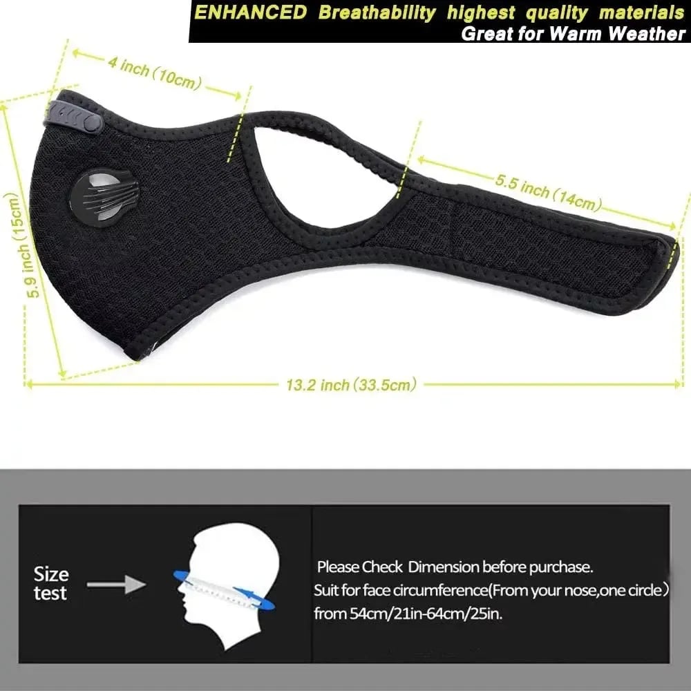 💦Reusable Carbon Filter Dust Mask – Built for Active Lifestyles🎁